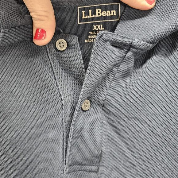 LL Bean Men's XXL Tall Long Sleeve Polo Henley Shirt XXLT - Picture 4 of 5